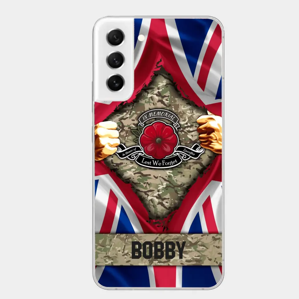 Personalized British Soldier Phone Case