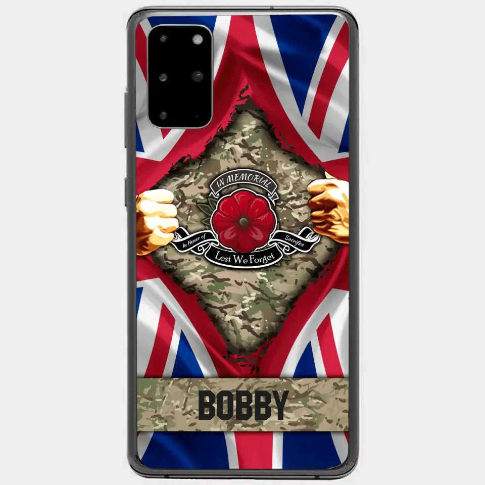 Personalized British Soldier Phone Case