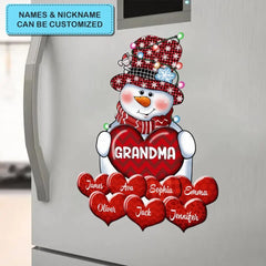 Grandma Snowman's Sweethearts - Personalized Custom Decal - Christmas Gift For Grandma