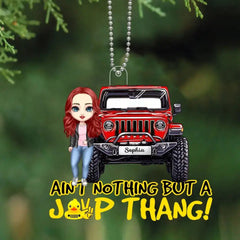 Personnalisé n’est rien d’autre qu’une Jeep Thang Jeep Girl Nom personnalisé Ornement acrylique imprimé