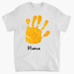 T-SHIRT PERSONNALISÉ MAIN DE GRAND-MÈRE FEMME OU ENFANT