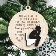 Je t'ai acheté cette décoration au lieu de te souhaiter un joyeux Noël – Décoration personnalisée Bestie – Forme personnalisée en bois – Cadeau de Noël pour les meilleures amies, meilleures amies, sœurs