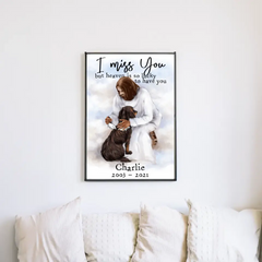 Souvenir commémoratif de l’Étreinte du Christ, affiche personnalisée pour chien et chat, cadeaux pour la perte d’un animal de compagnie, tu me manques