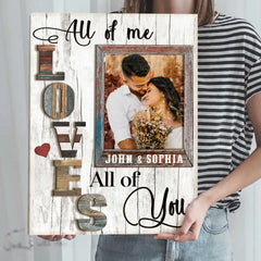 Cadeau d'anniversaire personnalisé pour couple, cadeau photo pour petit ami, affiche All Of Me Loves All Of You