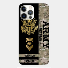 Étui de téléphone personnalisé avec logo militaire américain imprimé