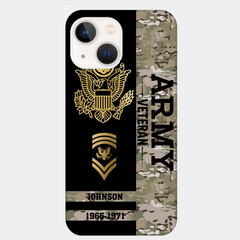 Étui de téléphone personnalisé avec logo militaire américain imprimé