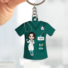 Porte-clés personnalisé Nurse Life Pretty Doll Nurse