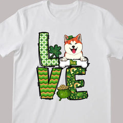 Cute Dog St Patricks Day Shirt, Personalized Dog Shirt, Dog Lover St Patrick's Day Shirt, Irish Dog Shirt, Dog Mom Shirt, Dog Lovers Shirt