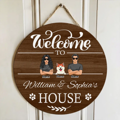 Panneaux de porte de bienvenue Pawzity, cadeaux pour les amoureux des animaux de compagnie, bienvenue à la maison des amoureux des animaux de compagnie, panneaux en bois personnalisés
