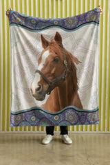 Personalized Upload Your Horse Photo Blanket Printed