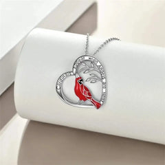 In Loving Memory Of - Personalized Custom Cardinal Message Card Necklace - Memorial Gift For Family Members