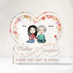 Mother & Daughters A Bond That Can't Be Broken - Personalized Acrylic Plaque, Gift For Mom