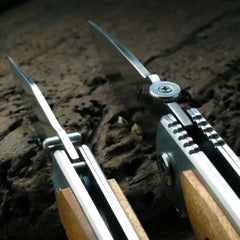 Couteau pliant Browning classique, outil d'alpinisme de voyage de Camping d'auto-défense de haute dureté avec manche en bois