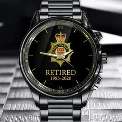 Personalized Retired British Police Custom Time Watch Printed