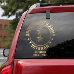 Personalized US Veterans Soldier Car Decal Printed