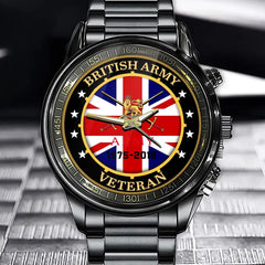 Montre personnalisée avec logo de l'armée britannique imprimée