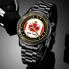 Personalized Integrity Service Excellence Canadian Army Logo Watch Printed