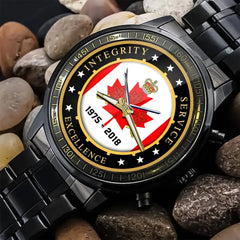 Personalized Integrity Service Excellence Canadian Army Logo Watch Printed