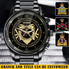 Personalized Canadian Army Logo Once Took A Solemn Oath To Defend The Constitution Against All Enemies Foreign And Domestic Watch Printed