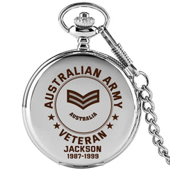 Custom Australian Soldier Pocket Watch - Honoring Their Service