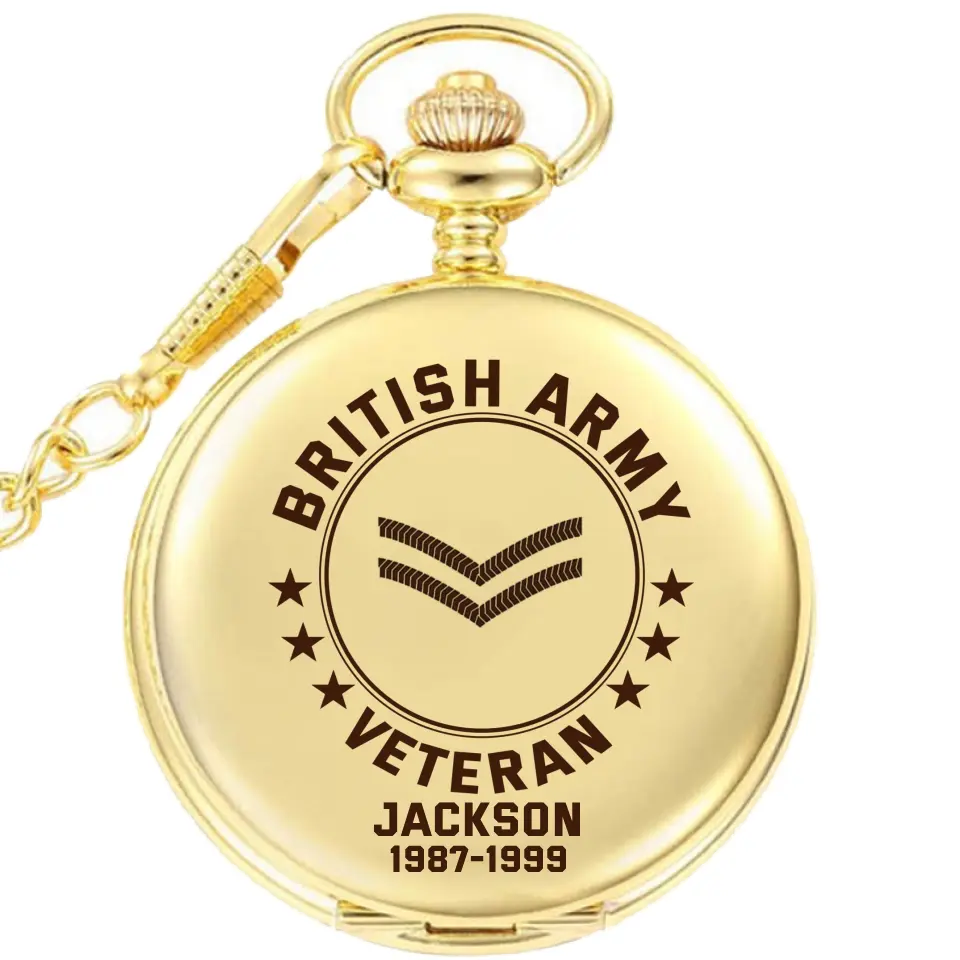 Custom British Soldier Pocket Watch - A Tribute to Their Service