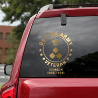 Personalized British Veterans Soldier Car Decal Printed  -3