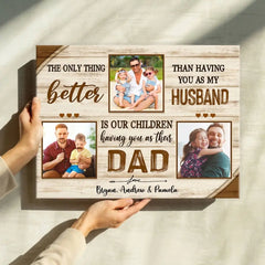 Best Father’s Day Gift For Husband Personalized Photo Canvas Print