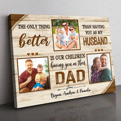 Best Father’s Day Gift For Husband Personalized Photo Canvas Print