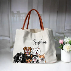 Personalized Dog Lover Canvas Bag 2D Printed