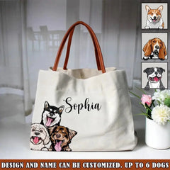 Personalized Dog Lover Canvas Bag 2D Printed