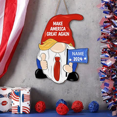 Idependence Day Gnome - Wooden Sign, Gift For 4th Of July
