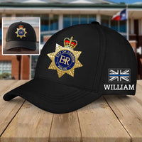 Personalized UK Police Branch Logo & Name Black Cap Printed
