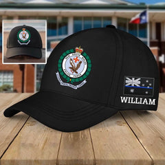 Personalized Australian Police Branch Logo & Name Black Cap Printed