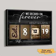 Wedding Date Art Personalized Canvas