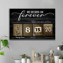 Wedding Date Art Personalized Canvas