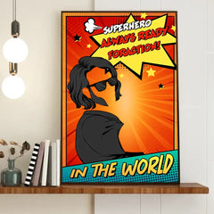 Superhero,always ready for action!World’s Best Dad Pop Art Personalized Poster