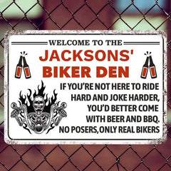 Only Real Bikers - Gift for a Biker - Personalized Custom Metal Sign