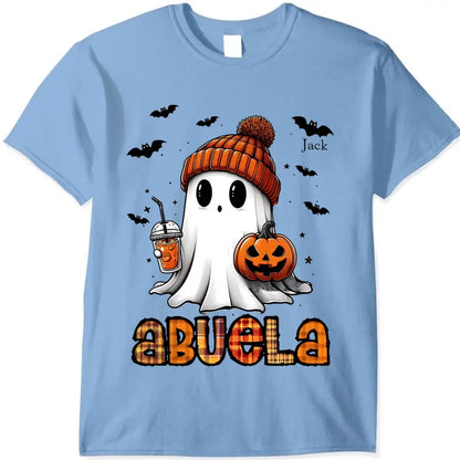 Grandma Ghost And Bat Kid Names Personalized T-shirt