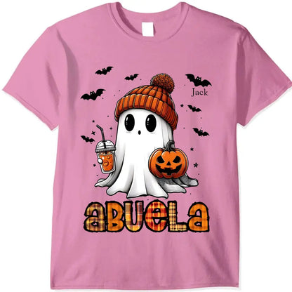Grandma Ghost And Bat Kid Names Personalized T-shirt