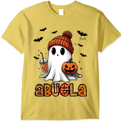 Grandma Ghost And Bat Kid Names Personalized T-shirt
