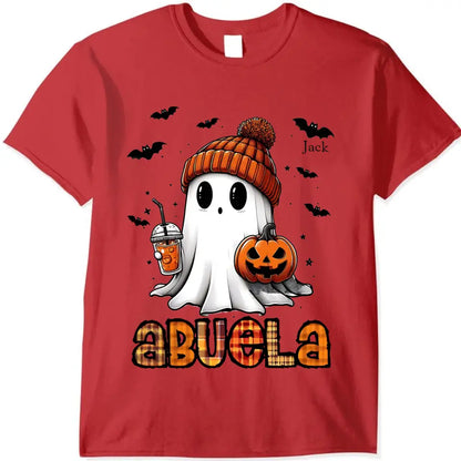 Grandma Ghost And Bat Kid Names Personalized T-shirt