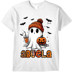 Grandma Ghost And Bat Kid Names Personalized T-shirt