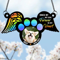 Custom Photo Gifts For Memorial Suncatcher Ornament Upload Pet & Paw