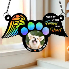 Custom Photo Gifts For Memorial Suncatcher Ornament Upload Pet & Paw