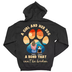 Dog Lover Gifts - A girl and her dog a bond that can't be broken - Personalized Shirt