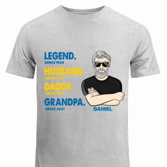 Personalized Vintage Legend Husband Daddy Since Years Man Sweden Tshirt Printed