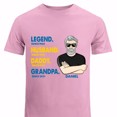 Personalized Vintage Legend Husband Daddy Since Years Man Sweden Tshirt Printed