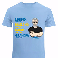 Personalized Vintage Legend Husband Daddy Since Years Man Sweden Tshirt Printed