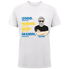 Personalized Vintage Legend Husband Daddy Since Years Man Sweden Tshirt Printed