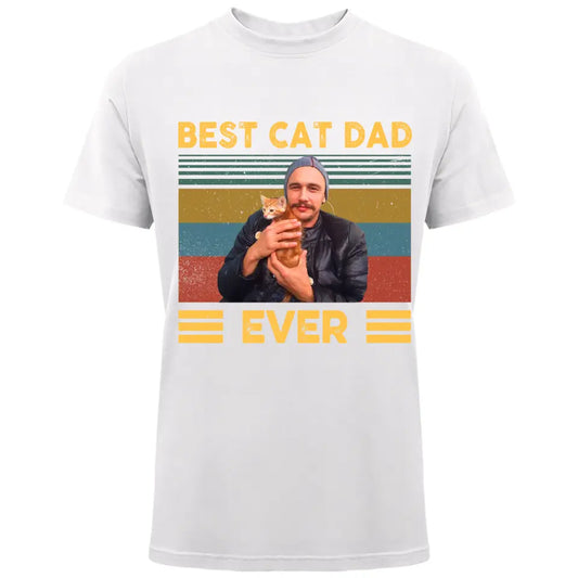 Personalized Upload Your Photo Best Cat Dad/Mom Ever Tshirt Printed